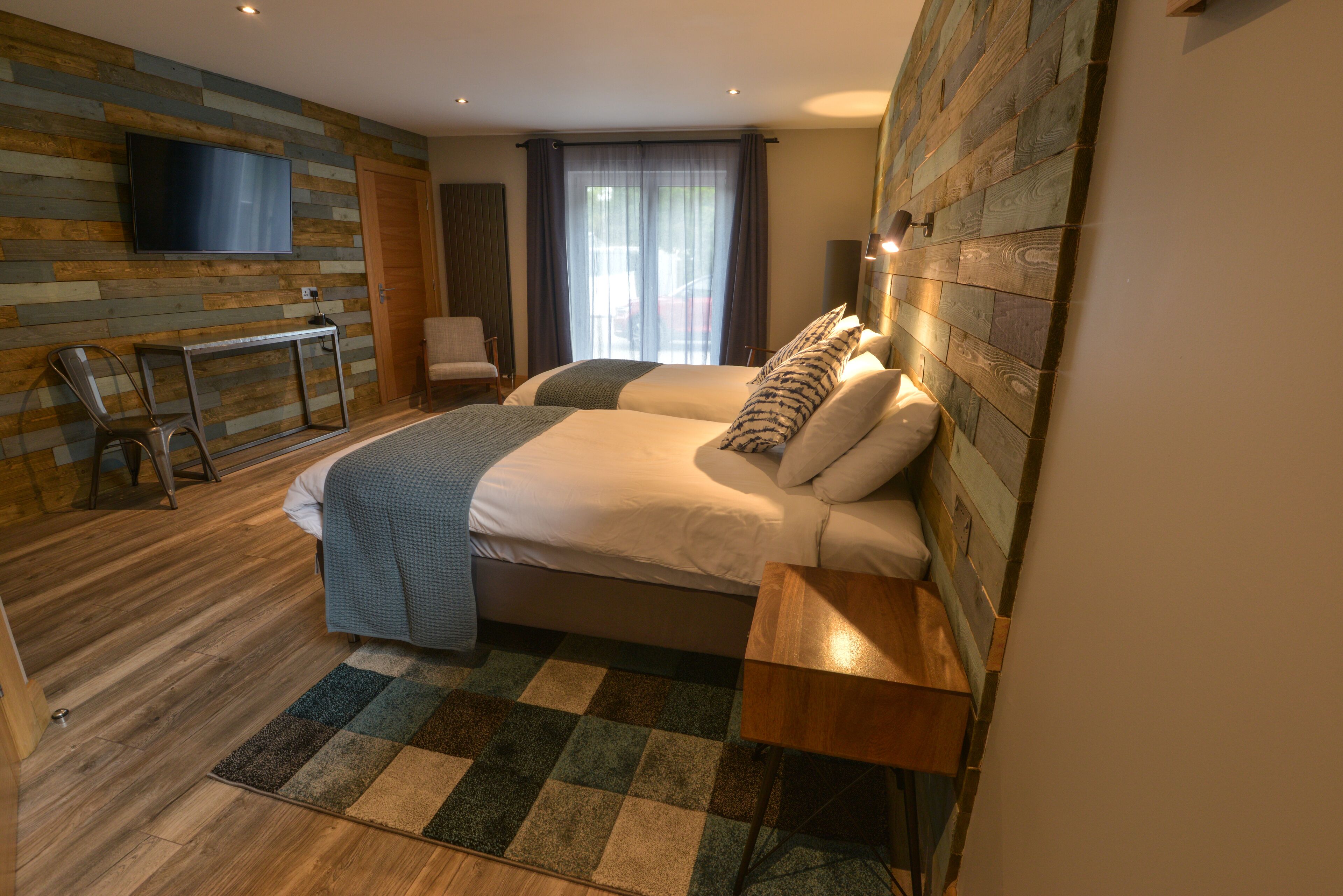 Premium bedding, down duvets, individually decorated