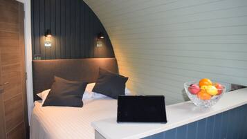 Premium bedding, down comforters, individually decorated