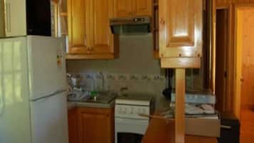 Fridge, dishwasher, cookware/dishes/utensils