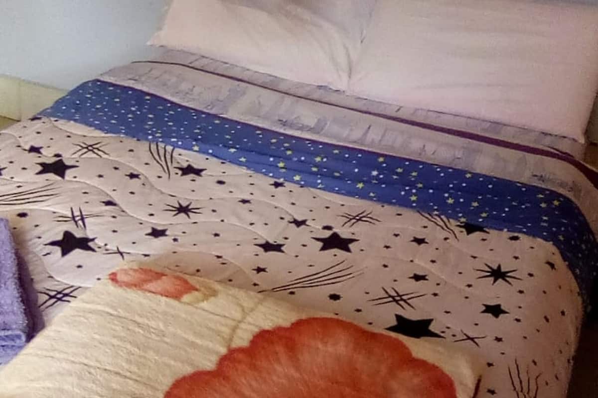 Double Room | Desk, bed sheets