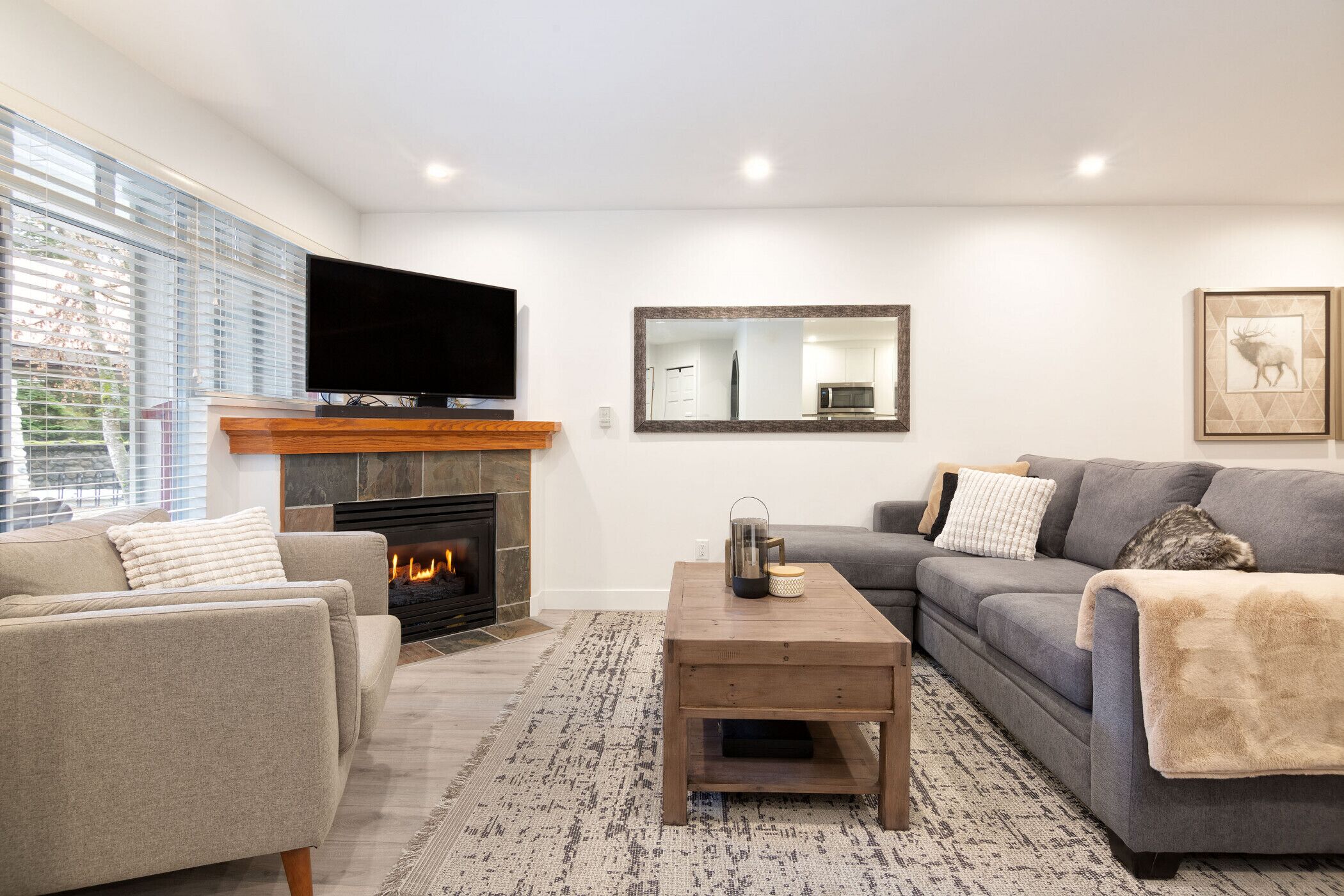TV, fireplace, Netflix, streaming services