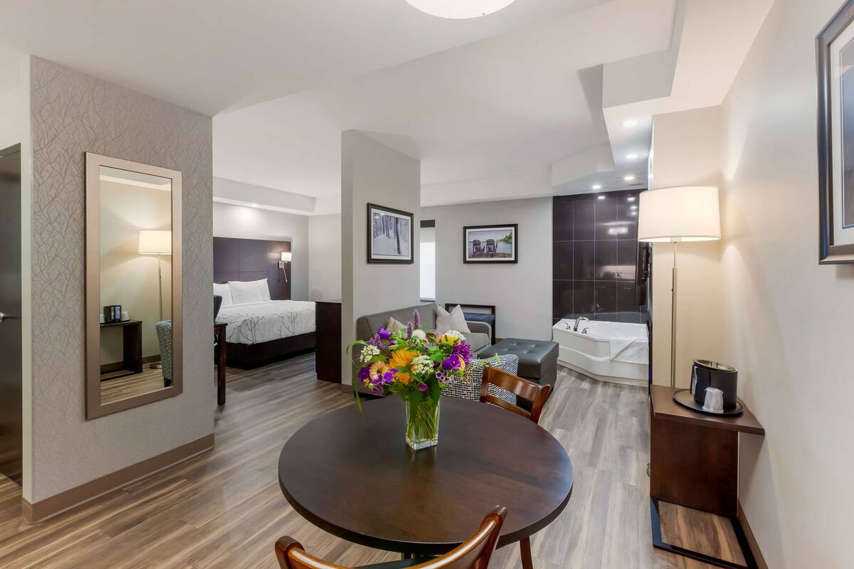 suite, 1 king bed, non smoking, jetted tub | egyptian cotton sheets, premium bedding, pillow-top beds, in-room safe