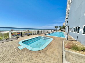 Outdoor pool - Ocean Reef #608 by Forehand Rentals (Panama City Beach)