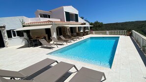 Pool - Villa with sea views, 4 bedrooms, free WIFI (Binisafuller)