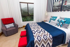 Chalet Panorama, 1 Tempat Tidur Queen, pemandangan gunung (Chale da Pedra) | Seprai premium, bantalan ekstra lembut, dan minibar