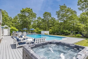 Piscine extérieure, piscine chauffée