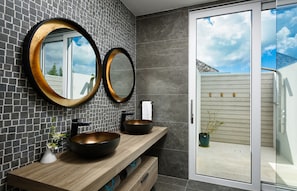 Shower, hair dryer