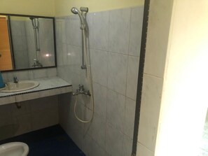 Chambre Deluxe | Salle de bain | Douche, serviettes fournies