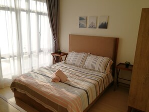 아파트, 침실 2개, 발코니, 바다 전망 | 암막 커튼, 다리미/다리미판, 무료 WiFi, 침대 시트