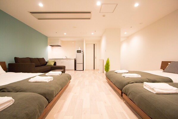Apartment for 10 Guests | Living area | Flat-screen TV - Hokkaido Asahikawa 7 inn (Asahikawa)