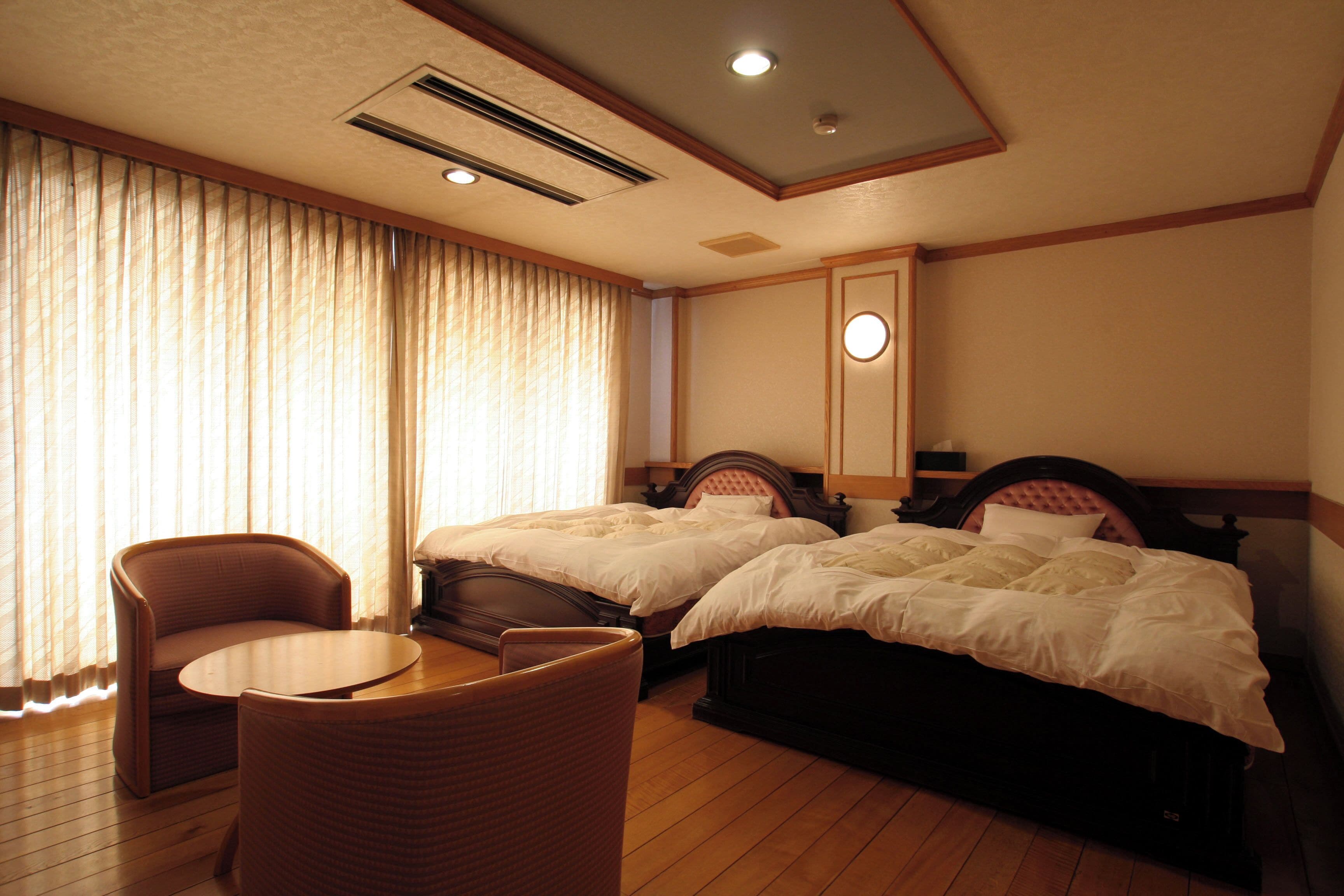 【最上階】 洋室ツイン | 低刺激性寝具、羽毛の掛け布団、セーフティボックス (室内)、デスク