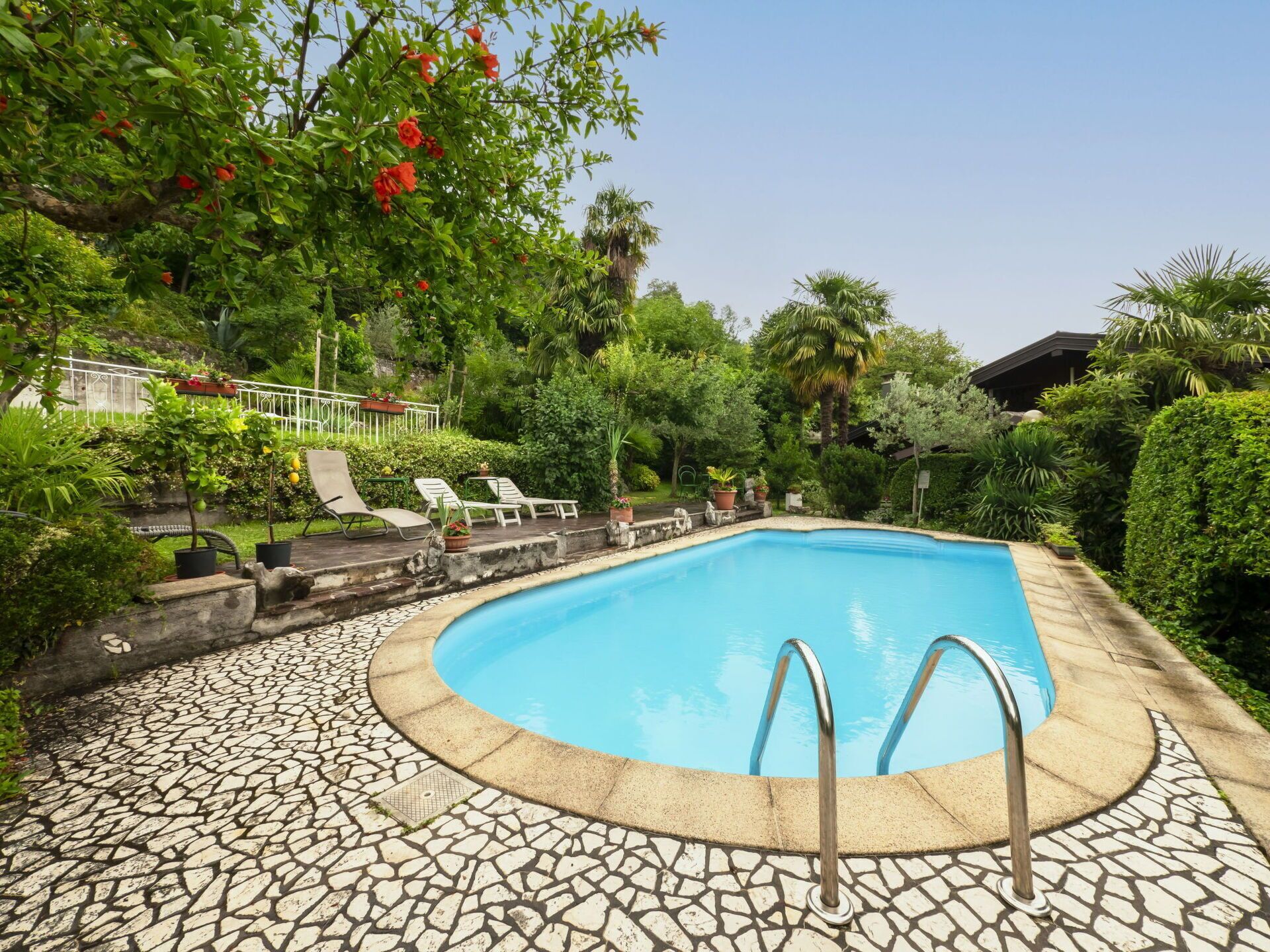 L'Eau, Plante, Ciel, Piscine, Bâtiment, Arbre, Chaise, Bleu Azur, Ombre, Mobilier De Jardin