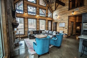 Télévision, cheminée