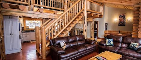 Televisión y chimenea