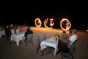 Front of property – evening/night - Sandy Beach Bungalows by EHM (Koh Rong Sanloem)