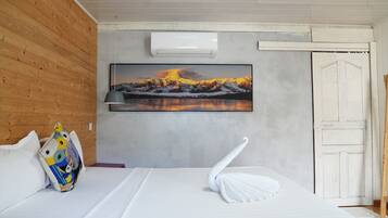 Hypo-allergenic bedding, desk, iron/ironing board, rollaway beds