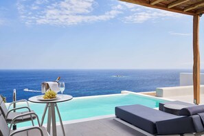Deluxe Suite, Private Pool, Sea View | View from room - Radisson Blu Euphoria Resort, Mykonos (Mykonos)