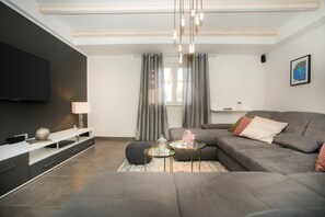 Villa | Living area | Flat-screen TV, fireplace, table tennis - Villa Red Hacienda with Pool (Vodice)