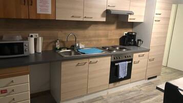 Apartment, 2 Bedrooms | Private kitchen | Fridge, microwave