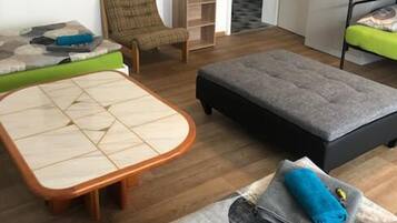 Individually decorated, individually furnished, iron/ironing board