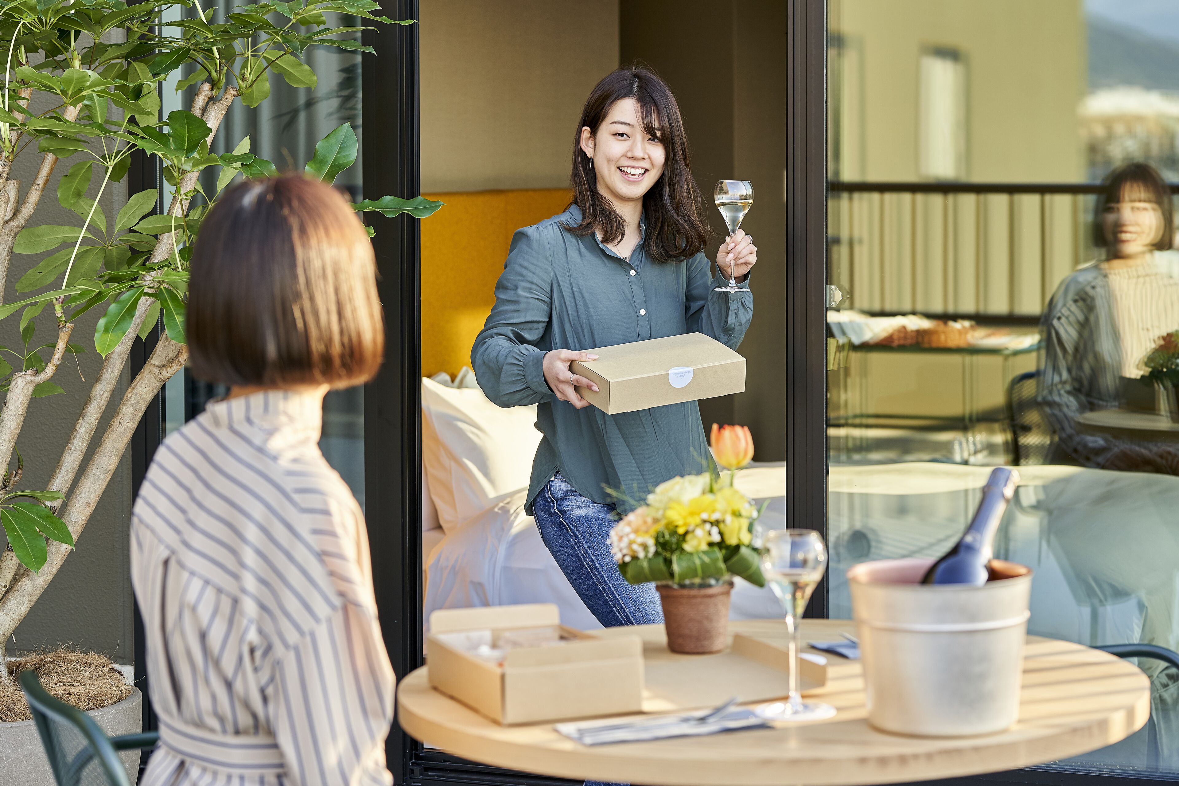 premium deluxe king with terrace, stacking bed, non smoking (shower and bathtub) | terrace/patio