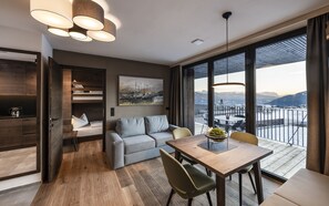 Basic Apartment | Living area | Flat-screen TV, heated floors