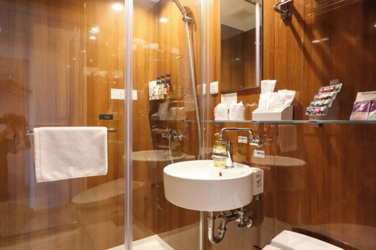 Baño | Ducha, cabezal de ducha tipo lluvia, secador de pelo y zapatillas