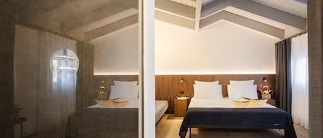 Kamer, balkon (Prestige) | Luxe beddengoed, een minibar met enkele gratis items