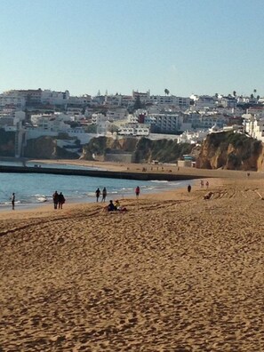 Plage à proximité, chaise longue, serviettes de plage