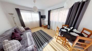 Una televisión, un reproductor de DVD