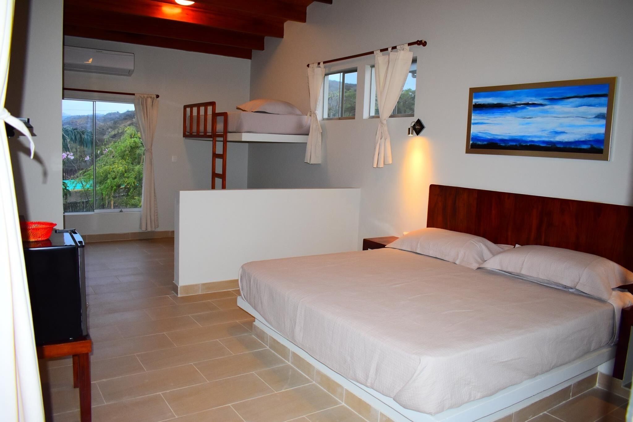 family quadruple room, sea view (1) | 1 bedroom, minibar, in-room safe, rollaway beds