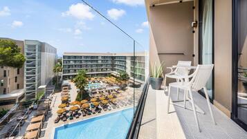 Standardzimmer, Poolblick, Annex | 1 Schlafzimmer, hochwertige Bettwaren, Daunenbettdecken