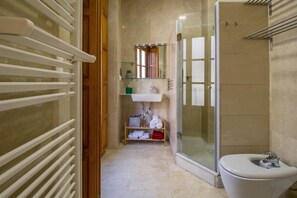 Dusche, Haartrockner, Bidet, Handtücher