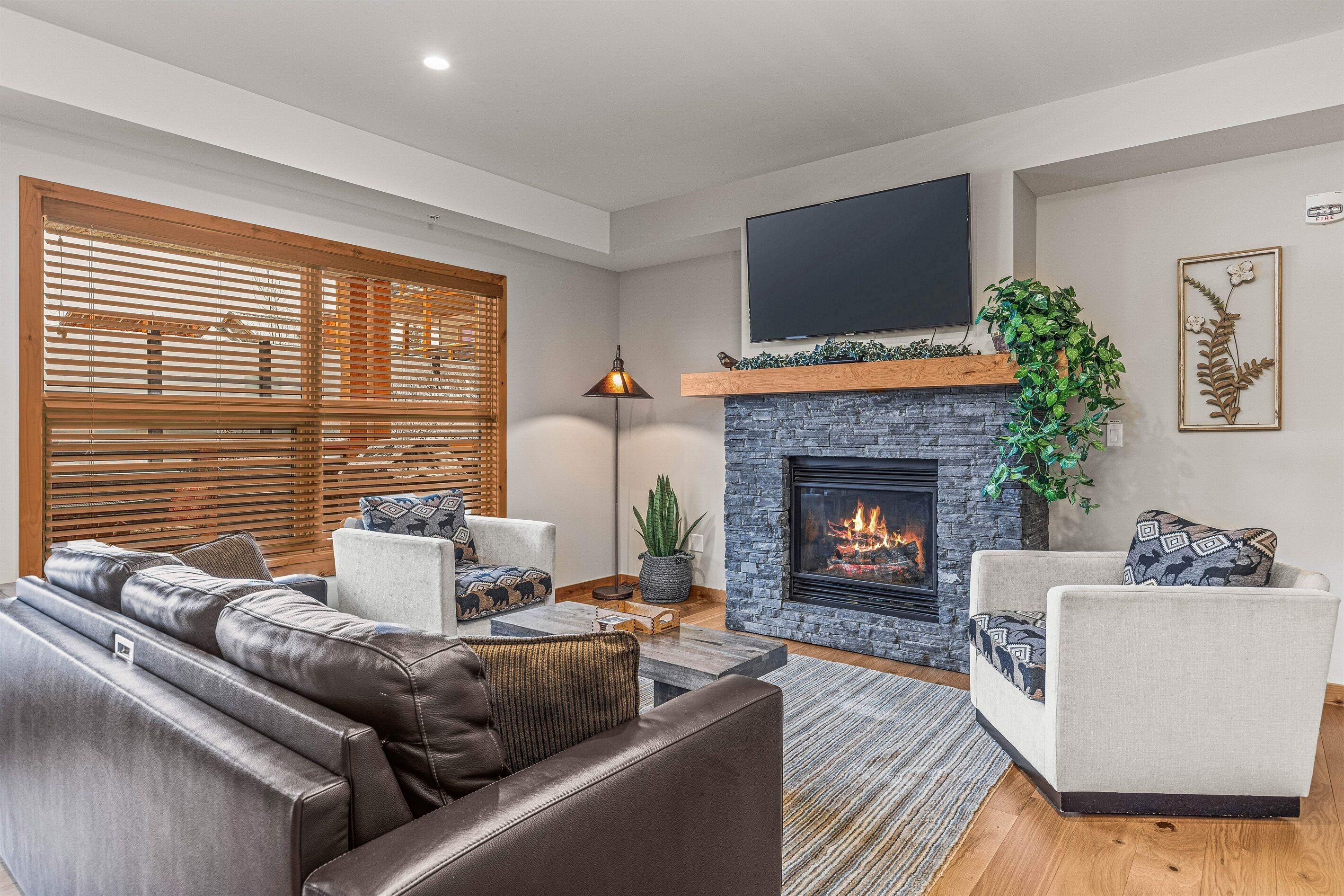 Smart TV, fireplace