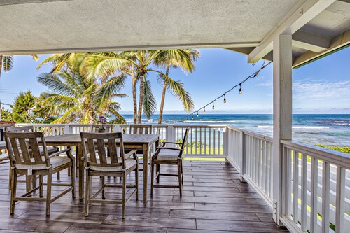 Oceanfront Family Escape w/ A/C, Large Yard and Sunset Deck