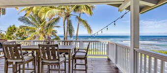 Maison familiale en bord de mer climatisée avec grande cour et terrasse