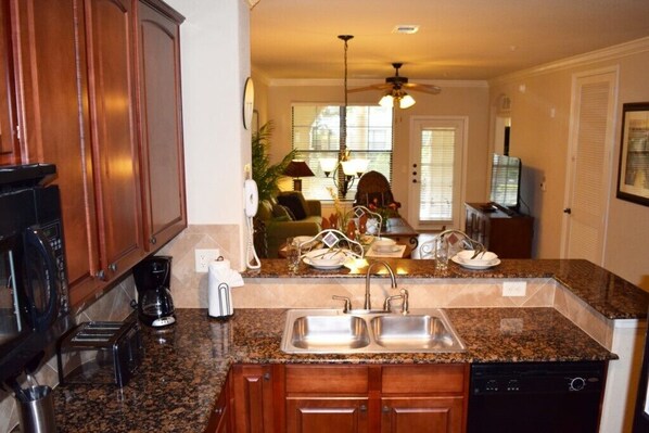Condo | Private kitchen | Fridge, microwave, oven, dishwasher