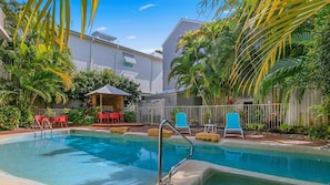 Indoor pool, a heated pool