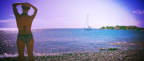 Tæt på stranden, badehåndklæder