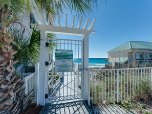 access to Emerald Waters Beach via gated entrance.