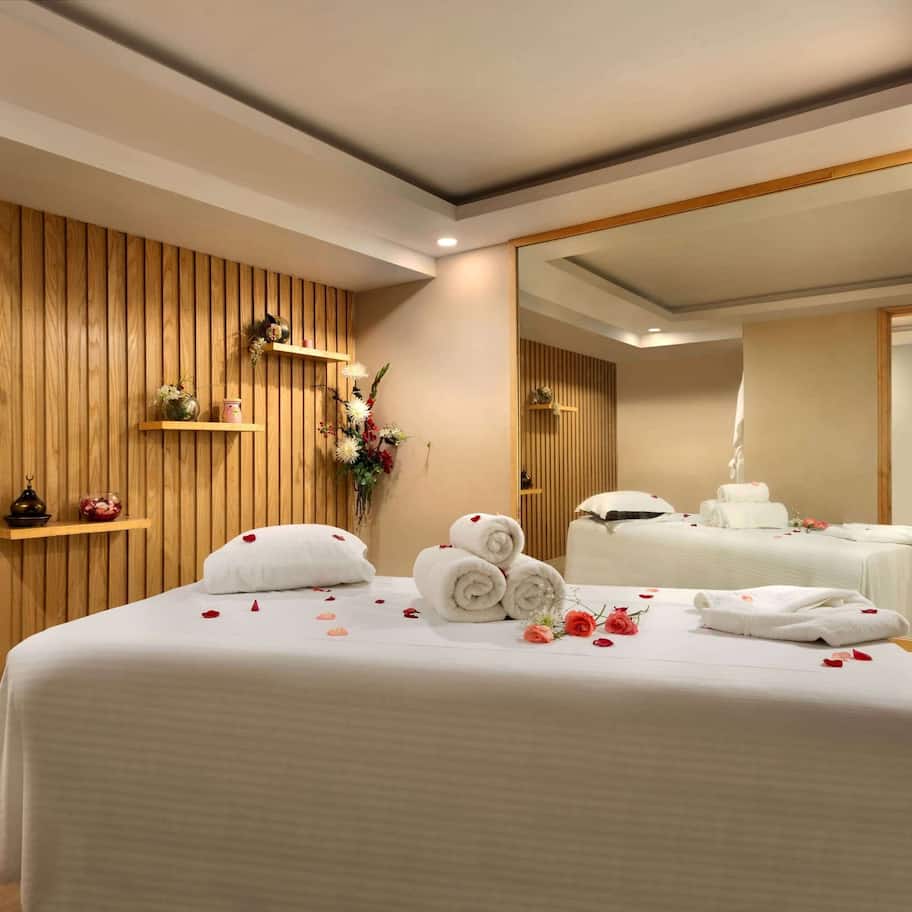Couples treatment rooms, steam room, body treatments, hot stone massages