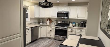 Microwave, oven, stovetop, dishwasher