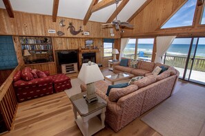TV, fireplace, DVD player, stereo
