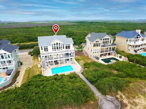 Exterior - OCEANFRONT, Pool, ELEV, Pool Table, Ocean Views, PI256, Cabana Beach (Corolla)