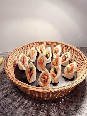 Free daily self-service breakfast 