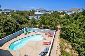 Pool - Oceanside, Private Pool, Volleyball, Screened porch, PI61, Without a Porpoise (Corolla)
