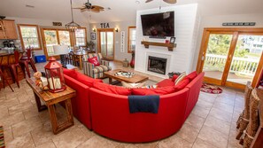 TV, stereo - Oceanside, 8 BRs, Private Pool and Hot Tub, Pool Table, PI109, Sweet TEA (Corolla)