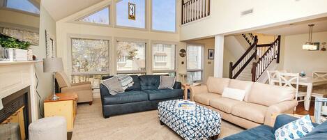 Télévision, cheminée