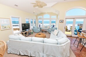 TV, DVD player, stereo