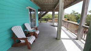 Terrace/patio - Oceanside, Private Pool, Hot Tub, Pool Table, WC817, Dancin' Dolphin (Corolla)